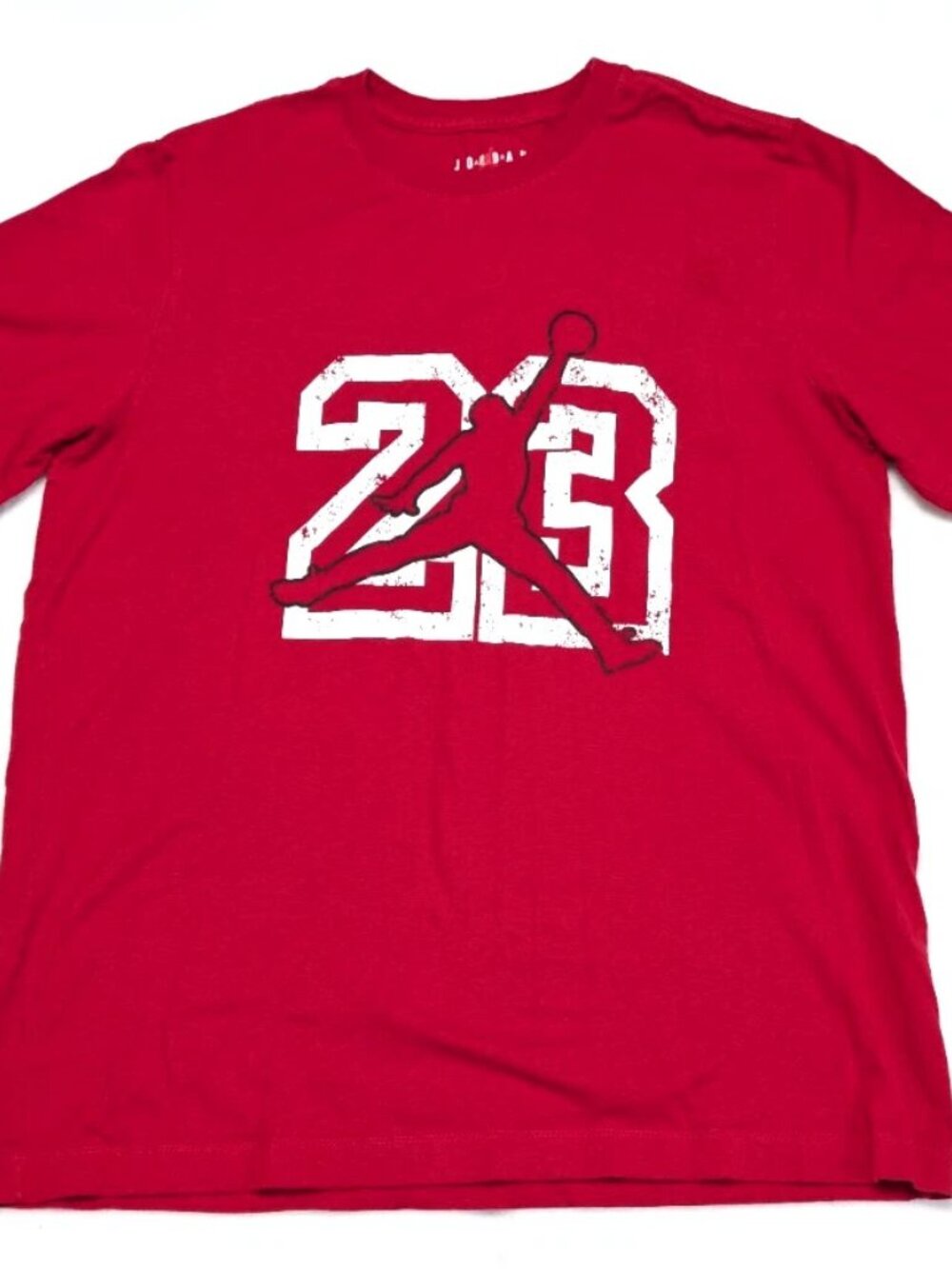 Nike Michael Jordan Flight T-Shirt Men's Large Red White Jumpman Chicago Bulls - Picture 3 of 9